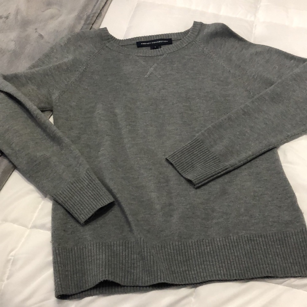French Connection sweater gray size Large stretchy